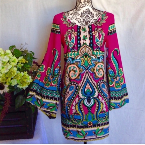 NWT Virgo/Pink Owl Huge Bell Sleeve Dress - Picture 1 of 4